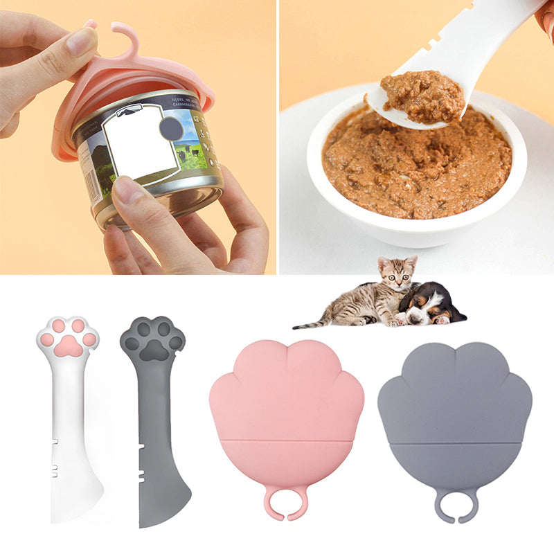 PawSaver™ Zero Waste Kit – Ergonomisk Matsked & Universella Silikonlock för Maximal Fräschör