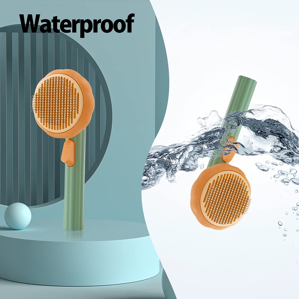 GlowGroom™ Pumpkin Massage: Skonsam Pälsvårdsborste i Rostfritt Stål för Frisk Hud & Glansig Päls