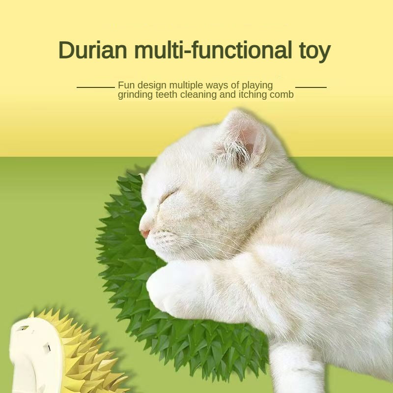 FruitFusion™ Pet Wellness: 360° Roterande Kattmynta & Massageborste för Tandvård och Stimulans
