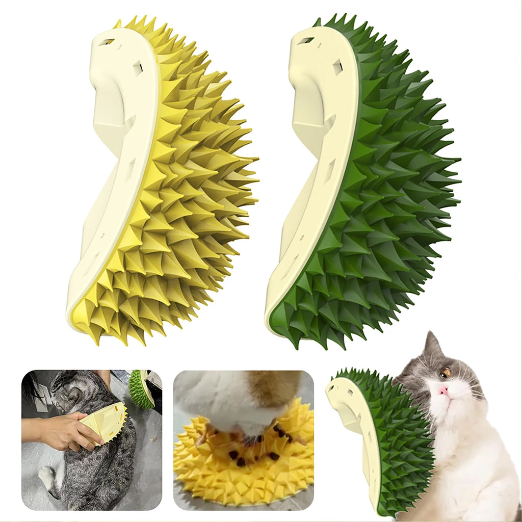 FruitFusion™ Pet Wellness: 360° Roterande Kattmynta & Massageborste för Tandvård och Stimulans
