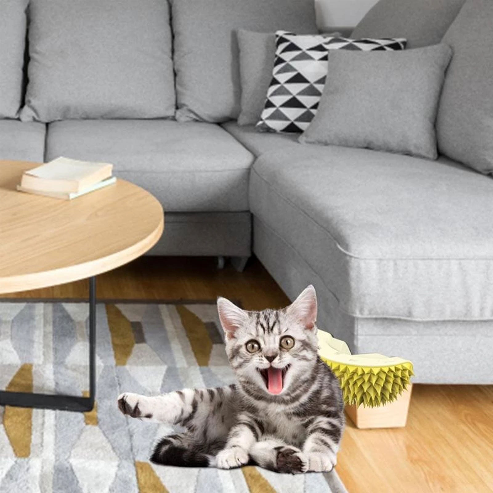 FruitFusion™ Pet Wellness: 360° Roterande Kattmynta & Massageborste för Tandvård och Stimulans