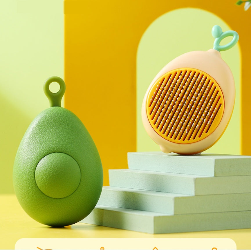 LemonFresh™ 2-i-1 Wellness Station: Självrengörande Massageborste för Bad & Daglig Pälsvård