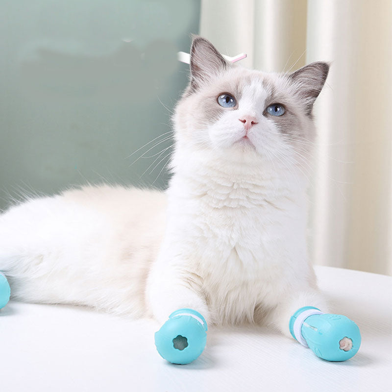 GuardPaw™ Soft-Touch: Professionella Skyddsstövlar för Säker Kloklippning & Bad – 4-pack