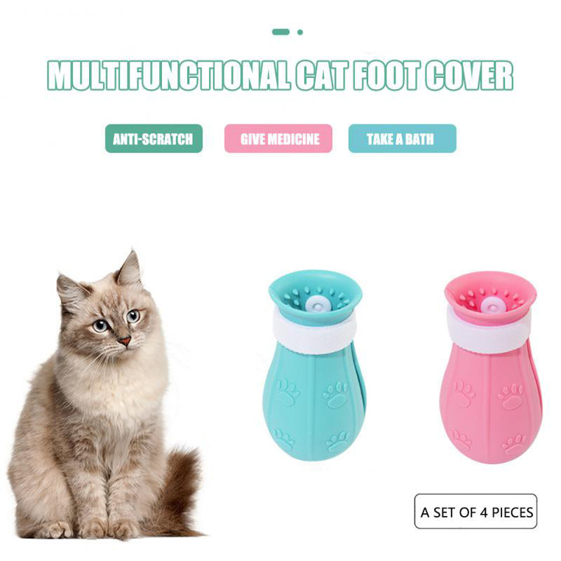 GuardPaw™ Soft-Touch: Professionella Skyddsstövlar för Säker Kloklippning & Bad – 4-pack