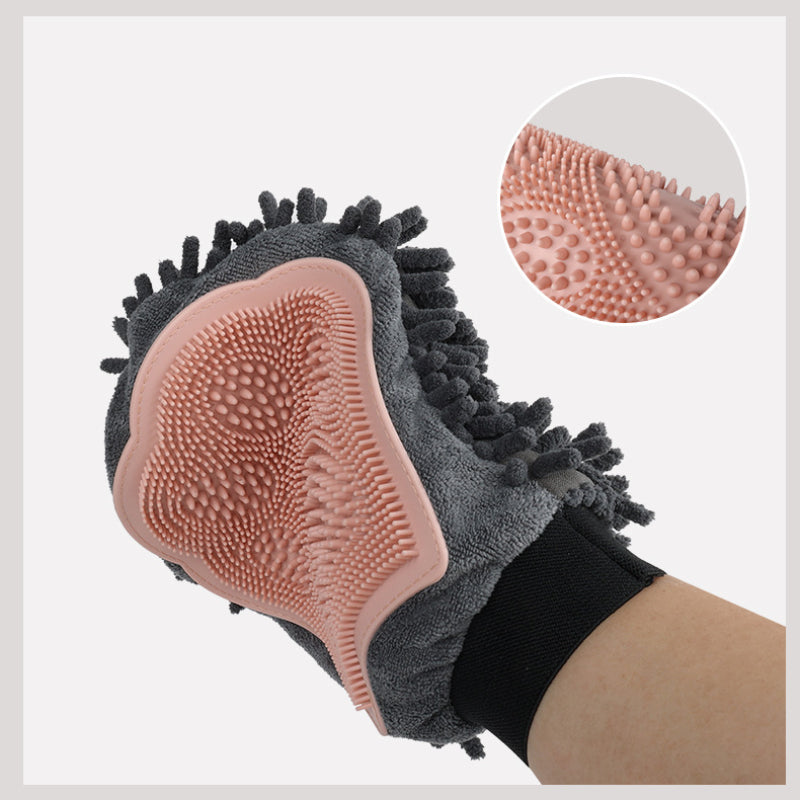 VelvetGrip™ 2-in-1 Spa Glove – Dubbelsidig Massage- & Badhandske i Mikrofiber